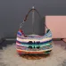 MIUMIU Logo crochet shoulder bag in multicoloured size:25.5×14×10cm #B53490