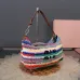 MIUMIU Logo crochet shoulder bag in multicoloured size:25.5×14×10cm #B53490