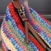 MIUMIU Logo crochet shoulder bag in multicoloured size:25.5×14×10cm #B53490