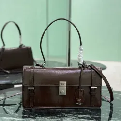 Dark Brown Medium leather handbag #B51545