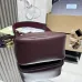 Prada 1BA362 Mini Leather Shoulder Bag - Burgundy Textured Top Version with Detachable Strap #B59501