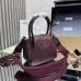 Prada 1BA362 Mini Leather Shoulder Bag - Burgundy Textured Top Version with Detachable Strap #B59501