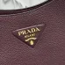 Prada 1BC073 Large Tote Bag - Burgundy Leather Crossbody Style with Adjustable Logo Strap #B59500