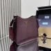 Prada 1BC073 Large Tote Bag - Burgundy Leather Crossbody Style with Adjustable Logo Strap #B59500