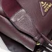 Prada 1BC145 Small Shoulder Bag - Burgundy Textured Leather Top Version with Adjustable Logo Straps #B59499