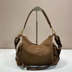 Prada 1BC264 Original Version Exploration Bag - Imported Suede, Adjustable Strap (Size: 32x22x11.5cm) #B59469 Prada 1BC264 Original Version Exploration Bag - Imported Suede, Adjustable Strap (Size: 32x22x11.5cm) #B59469