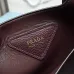 Prada BG335 2025 New Bucket Tote Bag - Burgundy Leather Large Version with Metal Logo #B59493