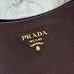 Prada BH191 Mini Shoulder Bag - Burgundy Deer Leather Top Version with Adjustable Straps #B59491