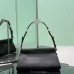 Prada Black Leather Shoulder Bag 1BC262 #B55653
