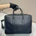 Prada Briefcase Attache case Business Bag Leather Navy #B50878