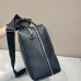 Prada Briefcase Attache case Business Bag Leather Navy #B50878