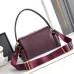 Prada Cahier Messenger Bag (2 Colors) – Burgundy/Black Leather with Gold-Tone Triangle Logo & Buckle Hardware #B59175