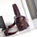 Prada Cahier Messenger Bag (2 Colors) – Burgundy/Black Leather with Gold-Tone Triangle Logo & Buckle Hardware #B59175