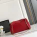 Prada Diagramme Shoulder Bag (3 Colors) – Red/White/Black Leather with Gold-Tone Chain Strap & Branding #B59174