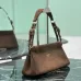Prada Enchaîne Suede Handbag (1BC262) 2025 FW - Vintage Curved Silhouette, Removable Strap, 32.5×15.5×11cm #B59977