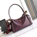 Prada Galleria Soft Shoulder Bag (2 Colors) – Burgundy/Black Leather with Gold-Tone Triangle Logo & Convertible Strap #B59176
