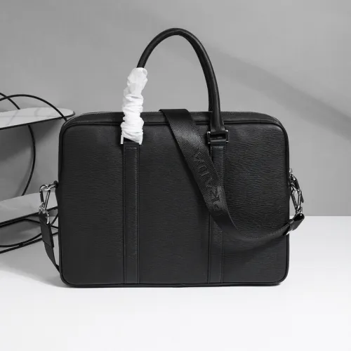 Prada Hammered leather satchel - Black - Men size:38×29×6cm #B53492