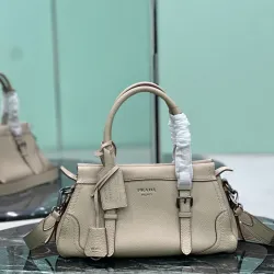 Prada Multi-Functional Leather Handbag (1BG604) - Travel-Inspired Design, Removable Strap, 35×22×11cm #B59975