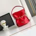 Prada Re-Edition Bucket Bag (4 Colors) – Red/Black/White/Brown Fabric with Gold-Tone Chain & Triangle Logo #B59173