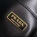 Prada Re-Edition Bucket Bag (4 Colors) – Red/Black/White/Brown Fabric with Gold-Tone Chain & Triangle Logo #B59173