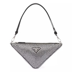 Prada Triangle Satin Mini Bag with Crystals AAA+ original Quality #9999926908