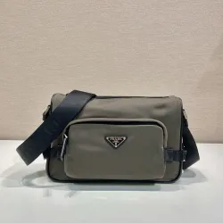 Coffee Prada Brique Saffiano leather bag size:28×17.5×10cm #B53491