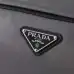 PRADA Men's Dark Gray Re-Nylon Crossbody Messenger Bag with Detachable Pouch – Iconic Triangle Logo Adjustable Strap #B58749