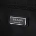 PRADA Men's Dark Gray Re-Nylon Crossbody Messenger Bag with Detachable Pouch – Iconic Triangle Logo Adjustable Strap #B58749