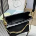 Prada 1BC261 2025 Autumn/Winter Retro Shoulder Bag - Black & White Top Version with Chain Detail #B59496