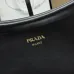 Prada 1BC261 2025 Autumn/Winter Retro Shoulder Bag - Black & White Top Version with Chain Detail #B59496