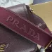 Prada 1BD314 Versatile Leather Crossbody Bag - Burgundy Top Version with Adjustable Logo Straps #B59494
