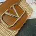 Valentino Loco VLOGO Flap Straw Shoulder Bag size:21×10×6cm #B53846