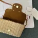 Valentino Loco VLOGO Flap Straw Shoulder Bag size:21×10×6cm #B53846