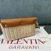 Valentino Loco VLOGO Flap Straw Shoulder Bag size:21×10×6cm #B53846