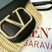 Valentino Loco VLOGO Flap Straw Shoulder Bag size:21×10×6cm #B53846