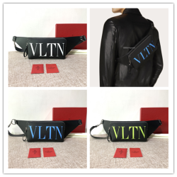 Valentino Men Leather Vltn Belt Bag-Black AAA Original Quality #9999928210