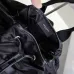 Yves Saint Laurent Black Nylon Drawstring Backpack With Leather Accents And Functional Design size:31×49×25 #B54268