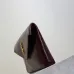 SAINT LAURENT Cassandra Envelope Clutch – Burgundy Smooth Leather with Gold YSL Logo (Detachable Chain Strap) #B58776