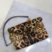 SAINT LAURENT Cassandra Envelope Crossbody Clutch – Leopard-Print Haircalf with Gold YSL Logo (Detachable Chain Strap) #B58775
