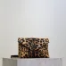 SAINT LAURENT Cassandra Envelope Crossbody Clutch – Leopard-Print Haircalf with Gold YSL Logo (Detachable Chain Strap) #B58775