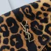SAINT LAURENT Cassandra Envelope Shoulder Bag – Leopard-Print Calf Hair with Gold YSL Logo #B58756