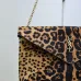 SAINT LAURENT Cassandra Envelope Shoulder Bag – Leopard-Print Calf Hair with Gold YSL Logo #B58756
