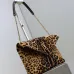 SAINT LAURENT Cassandra Envelope Shoulder Bag – Leopard-Print Calf Hair with Gold YSL Logo #B58756