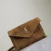SAINT LAURENT Cassandre Envelope Chain Pouch – Camel Suede Leather with Gold YSL Logo #B58753