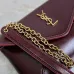 SAINT LAURENT Cassandre Envelope Chain Pouch – Hot Wine Lambskin Leather with Gold YSL Logo #B58752