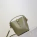 SAINT LAURENT Le 5 à 7 Small Bucket Bag – Olive Green Smooth Leather with Gold YSL Logo (Adjustable Crossbody Strap) #B58773