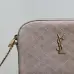 SAINT LAURENT Le 5 à 7 Small Bucket Bag – Taupe Suede Leather with Gold YSL Logo (Adjustable Crossbody Strap) #B58760
