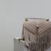 SAINT LAURENT Loulou Fringe Medium Shoulder Bag – Dusty Beige Suede with Chevron Quilt & Gold YSL Logo (Convertible Chain Strap) #B58771