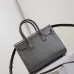 SAINT LAURENT Sac de Jour Small Tote Bag – Dark Gray Smooth Leather with Gold-Tone Hardware (Top Handles & Crossbody Strap) #B58761