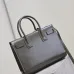 SAINT LAURENT Sac de Jour Small Tote Bag – Dark Gray Smooth Leather with Signature Hardware (Top Handles & Crossbody Strap) #B58770